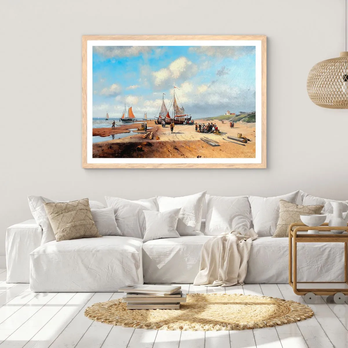 Affiche dans un chêne clair - Poster - Après une capture réussie - 40x30 cm