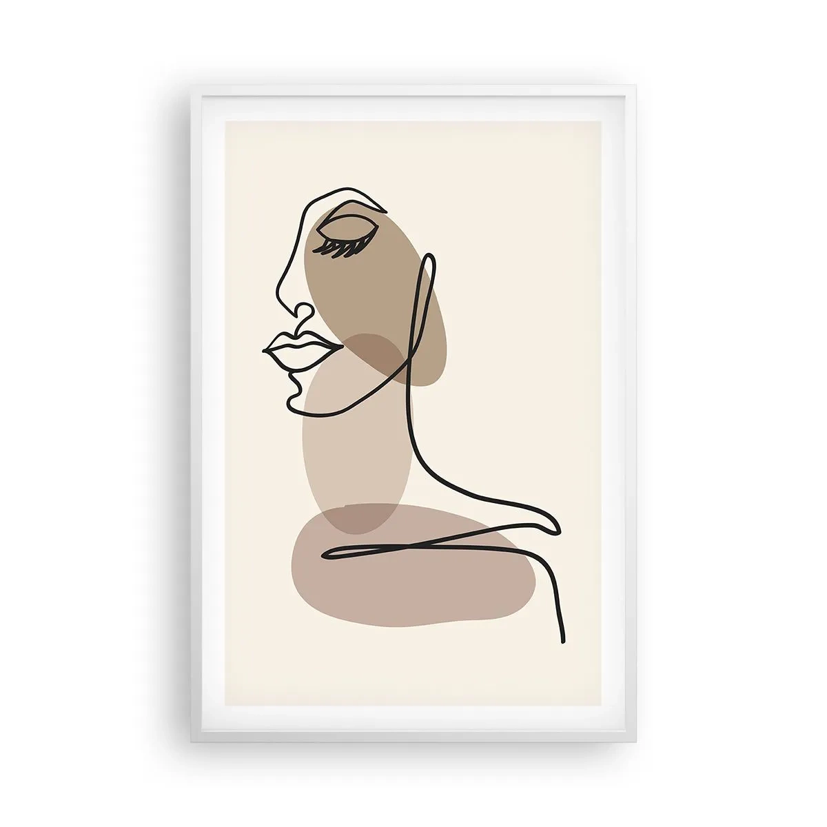 Affiche dans un cadre blanc - Poster - Une certaine ligne de beauté - 61x91 cm