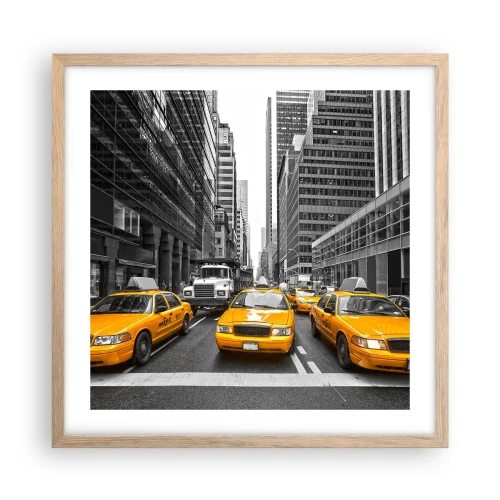 Affiche dans un chêne clair - Poster - C'est nous qui colorons la ville - 50x50 cm