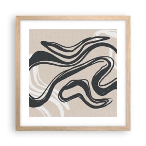 Affiche dans un chêne clair - Poster - Expression multipliée - 40x40 cm