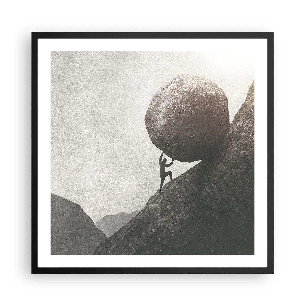 Affiche dans un cadre noir - Poster - Je crois contre tout espoir - 60x60 cm