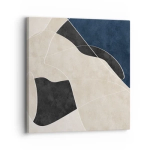 Impression sur toile - Image sur toile - Composition abstraite - contraste de couleurs - 30x30 cm