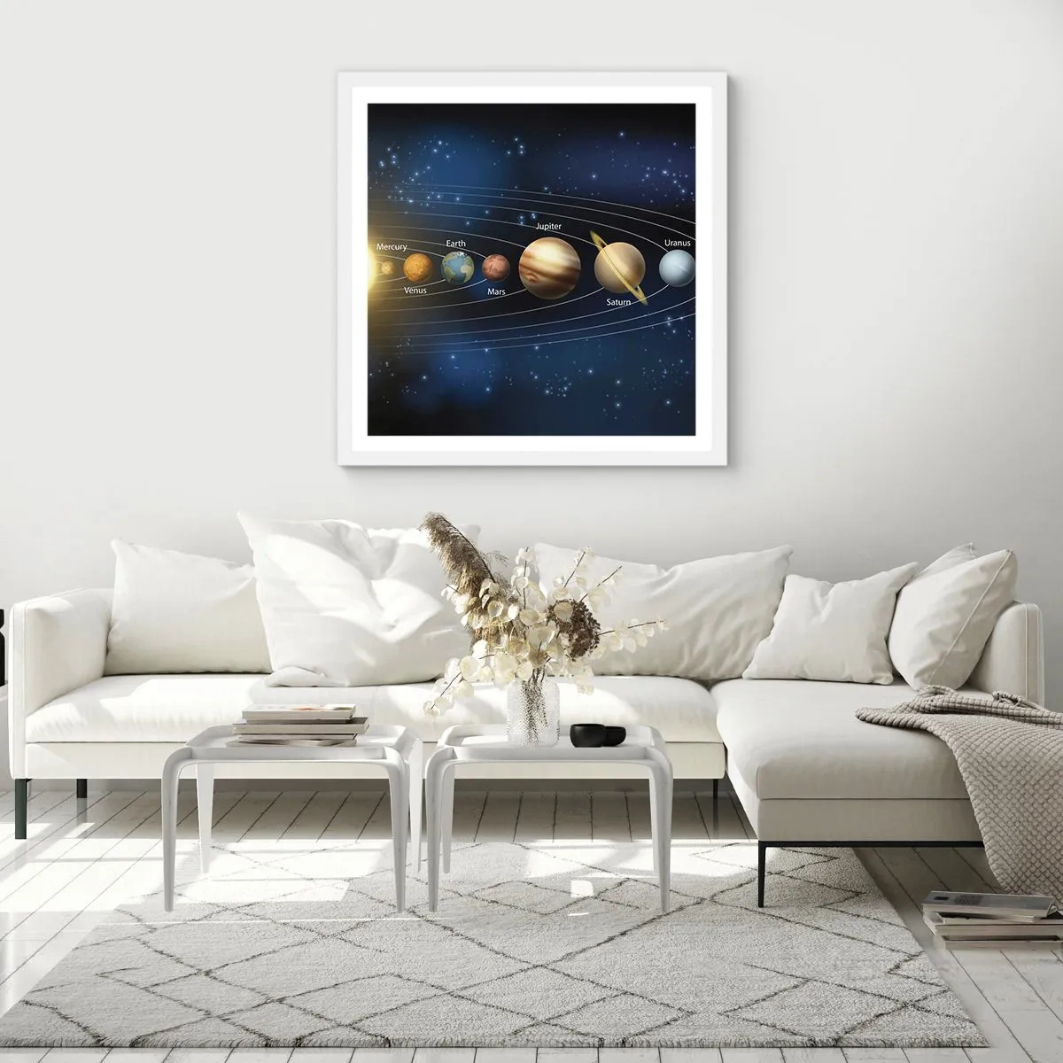 Affiche dans un cadre blanc - Poster - L'une des dix - 40x40 cm