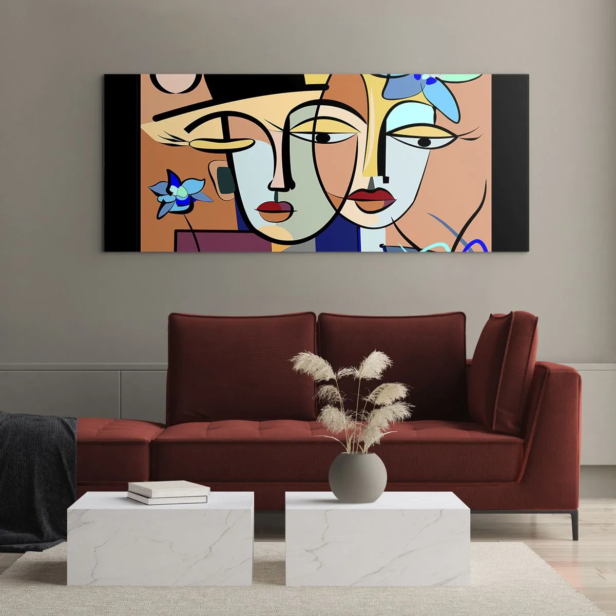 Impression sur verre - Image sur verre - Le Rendez-vous de Picasso - 100x40 cm