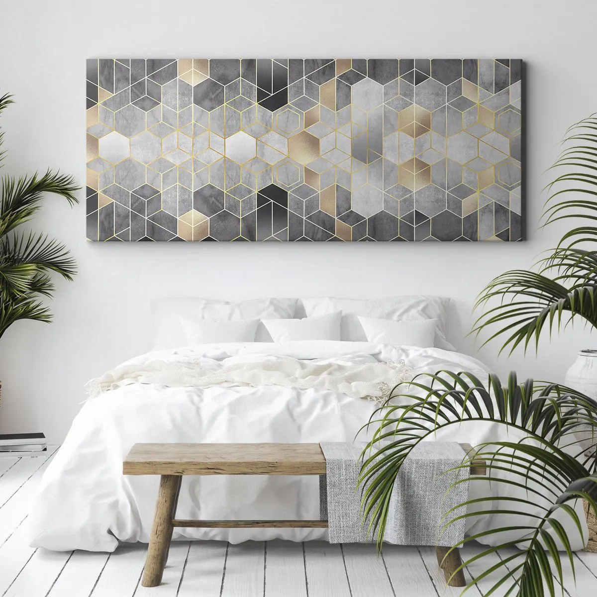 Impression sur toile - Image sur toile - Composition de diamants - 100x40 cm