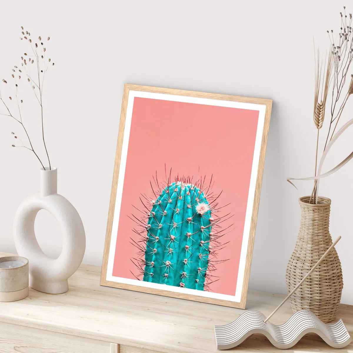 Affiche dans un chêne clair - Poster - Juste regarde - 30x40 cm