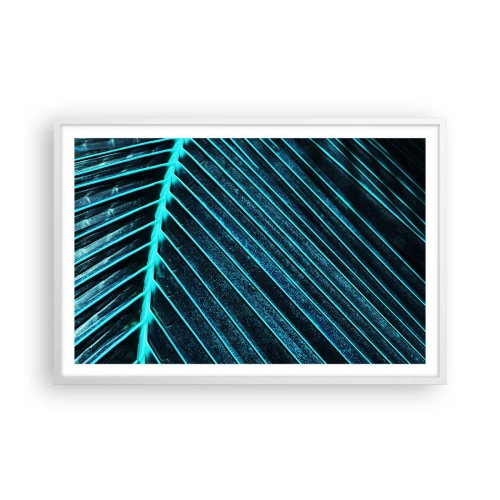 Affiche dans un cadre blanc - Poster - Texture verte - 91x61 cm