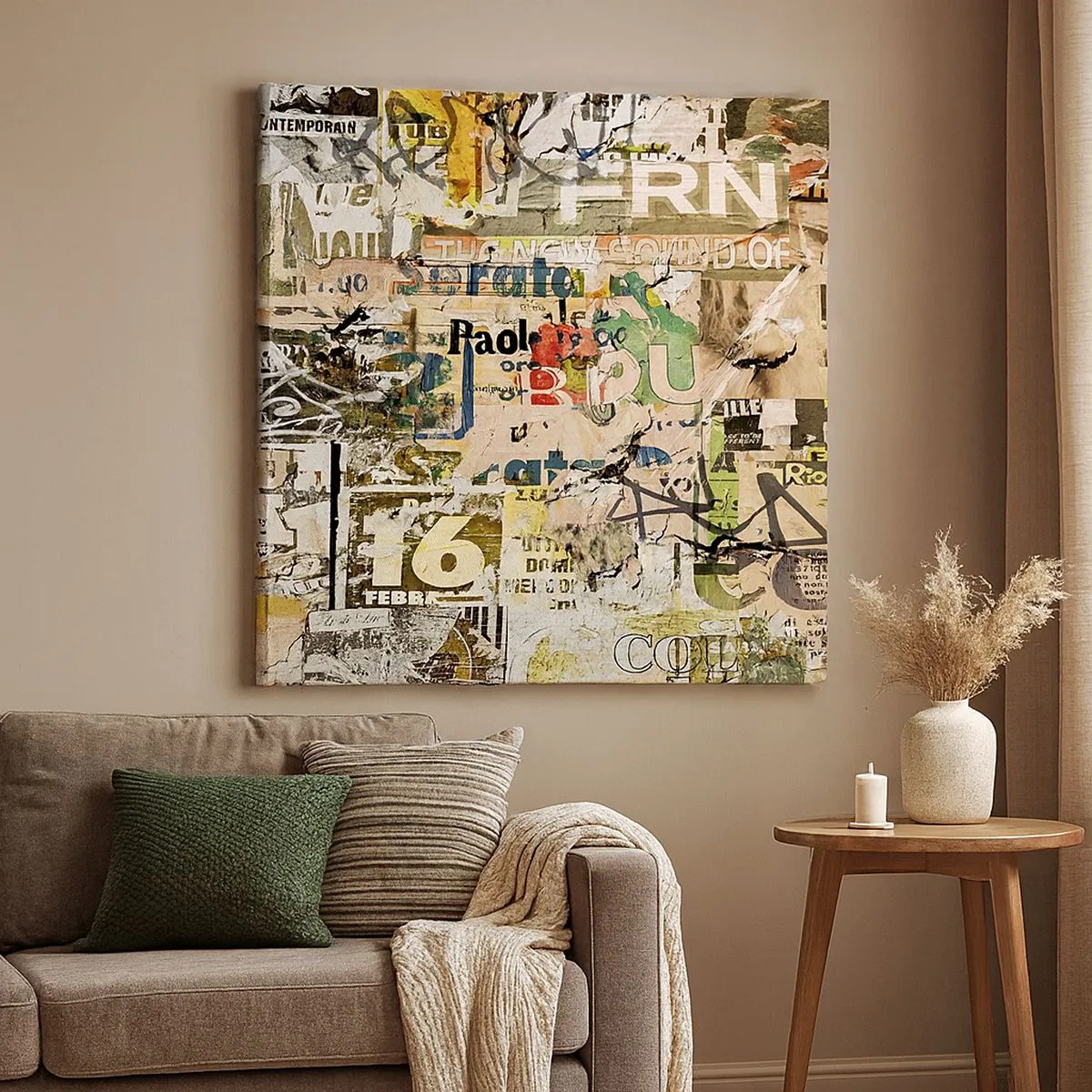 Impression sur toile - Image sur toile - Oh, il se passe quelque chose... - 30x30 cm