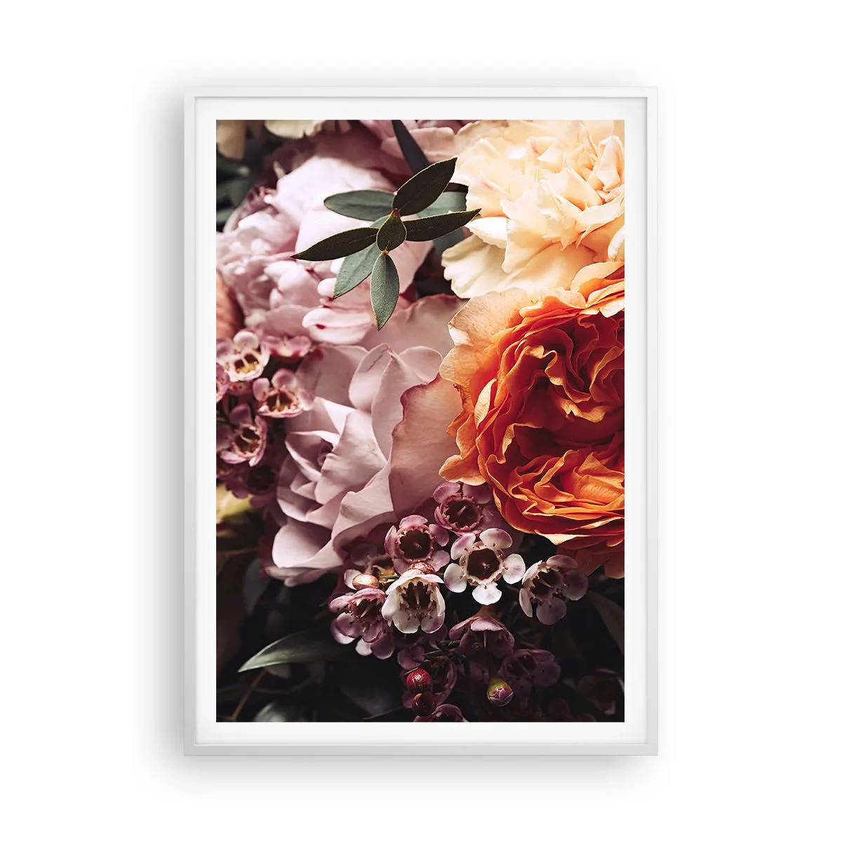 Affiche dans un cadre blanc - Poster - Enveloppé de beauté - 70x100 cm