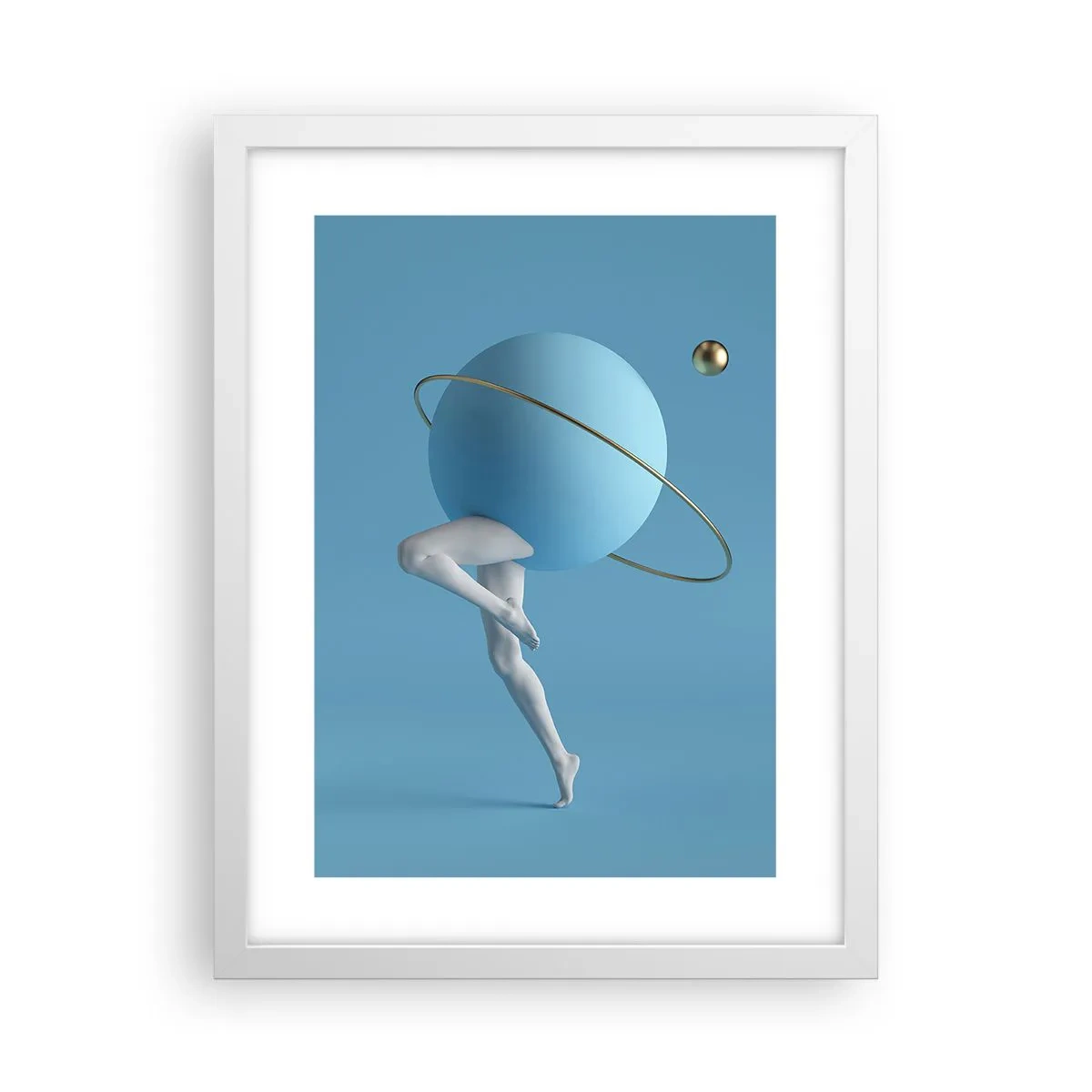 Affiche dans un cadre blanc - Poster - Et les planètes deviennent folles - 30x40 cm