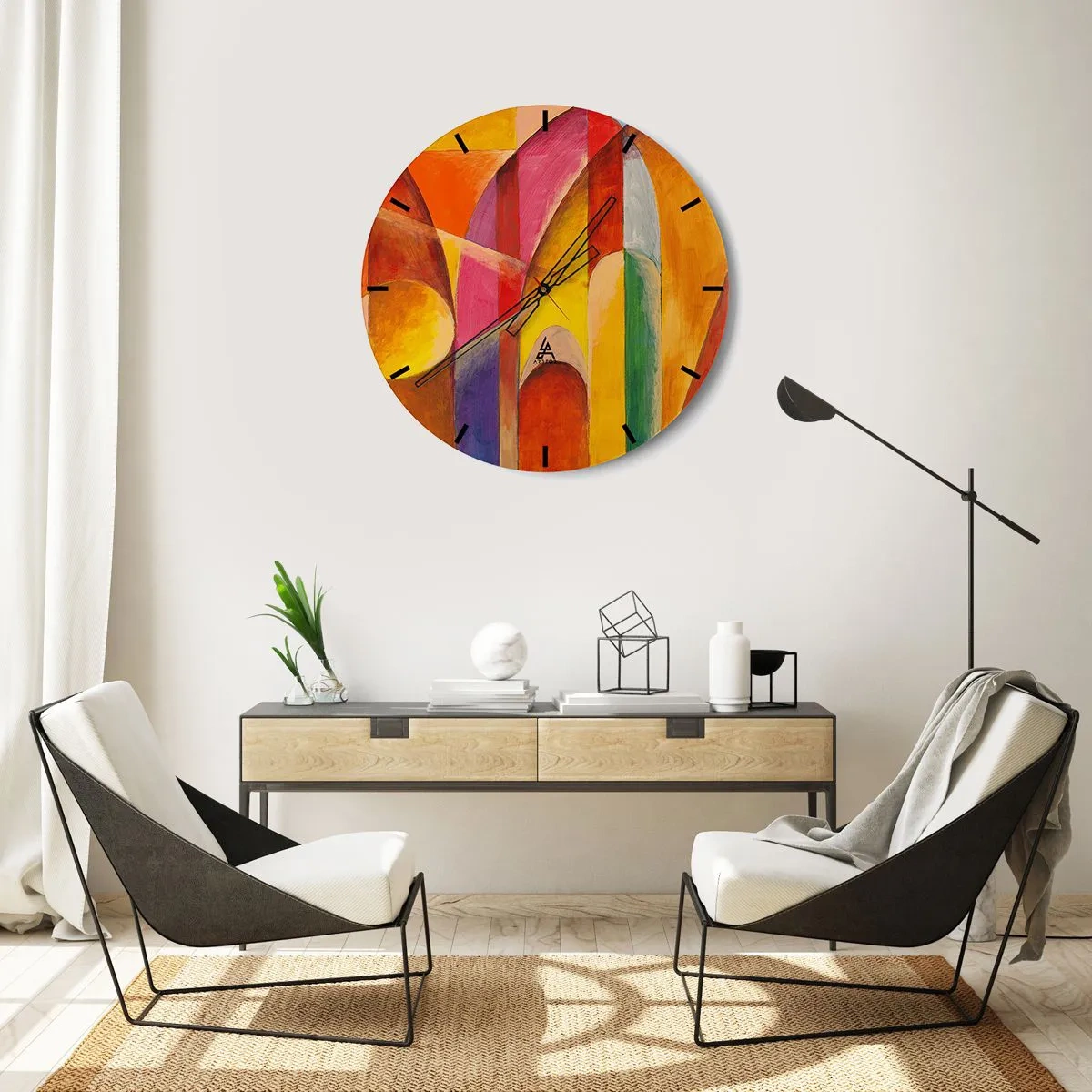 Horloge murale - Pendule murale - Cathédrale du soleil - 30x30 cm
