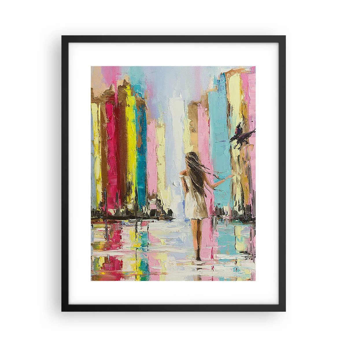 Affiche dans un cadre noir - Poster - Viens avec moi - 40x50 cm