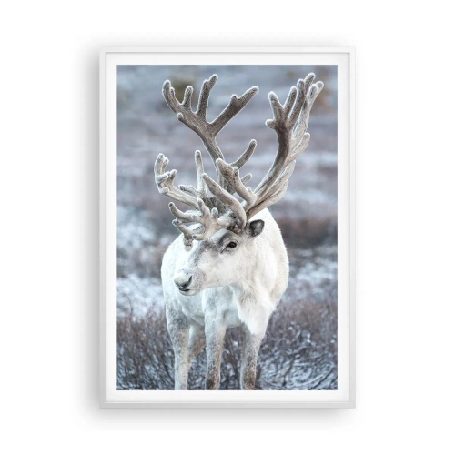 Affiche dans un cadre blanc - Poster - Portrait au soleil - 70x100 cm