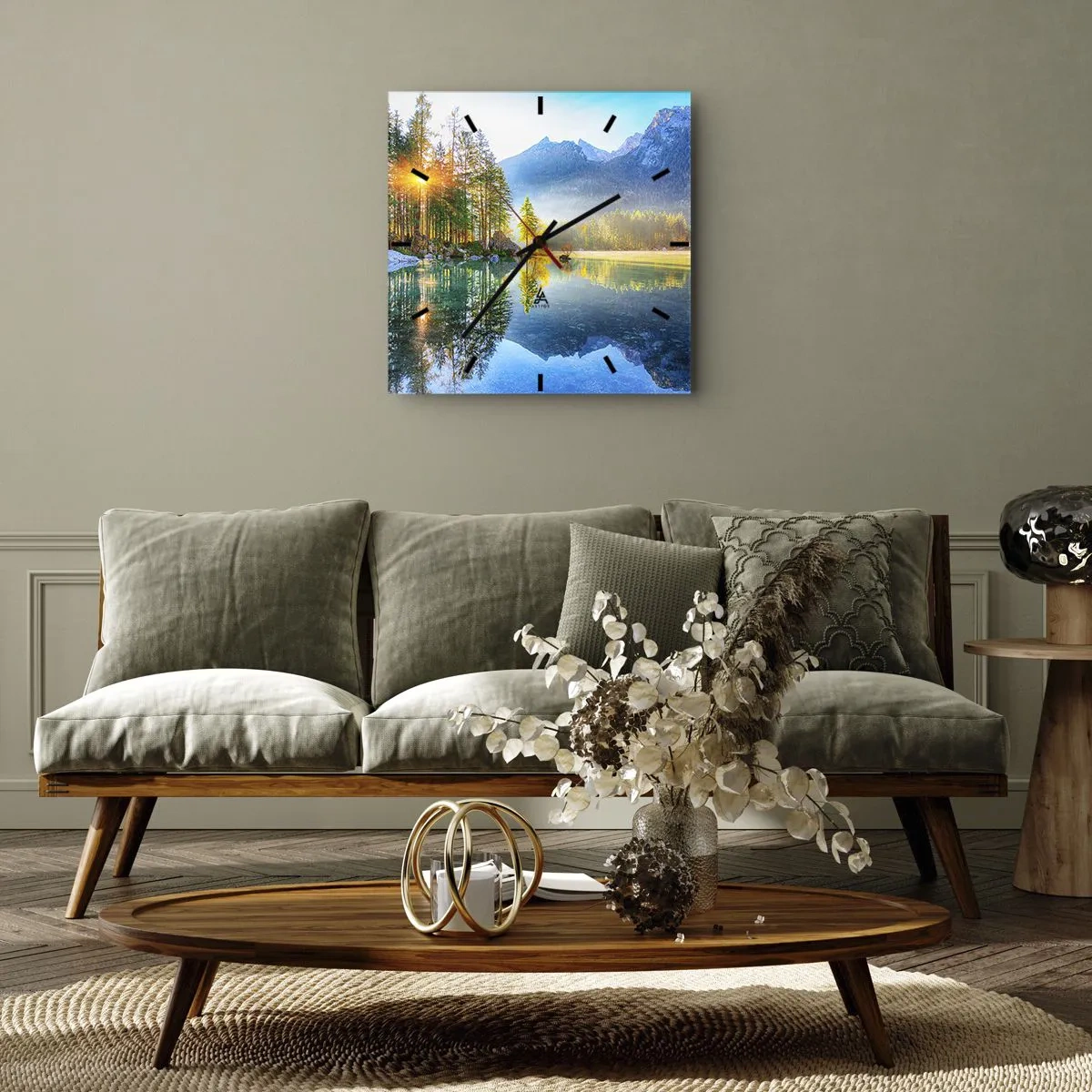 Horloge murale - Pendule murale - Majesté et douceur - 40x40 cm