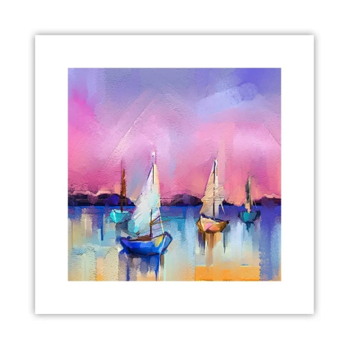 Affiche - Poster - Direction: les eaux larges - 30x30 cm