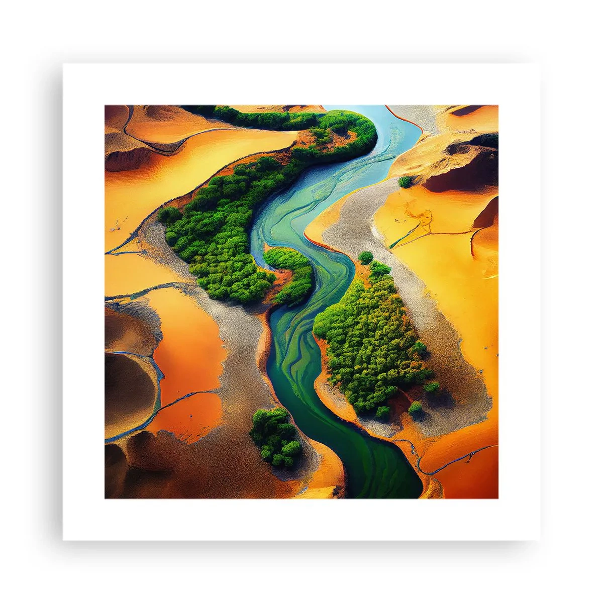 Affiche - Poster - Rivière vivifiante - 40x40 cm
