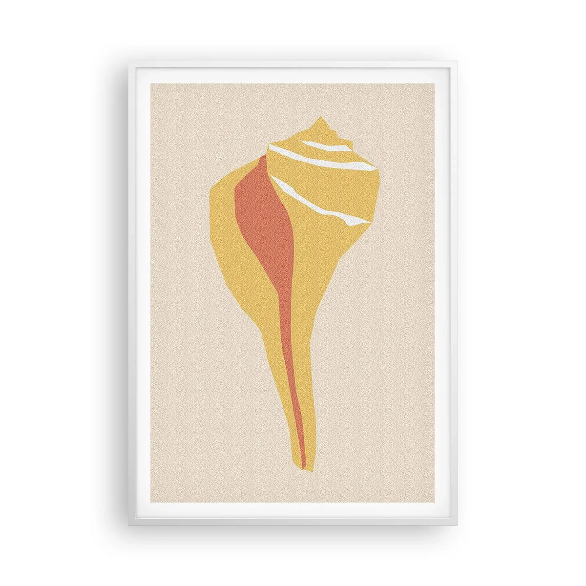 Affiche dans un cadre blanc - Poster - Abstraction organique – croissance - 70x100 cm