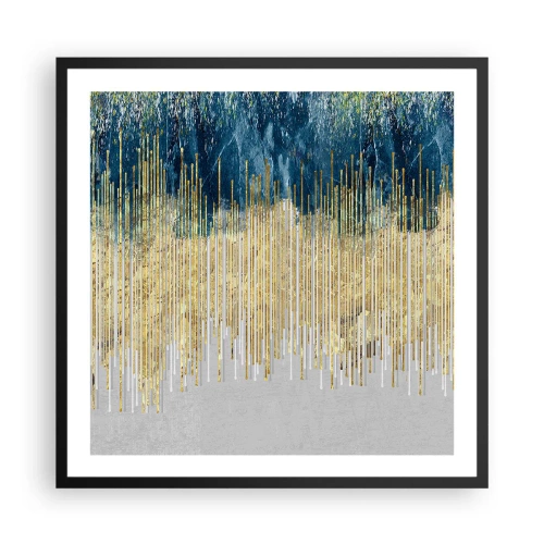 Affiche dans un cadre noir - Poster - Bordure dorée - 60x60 cm