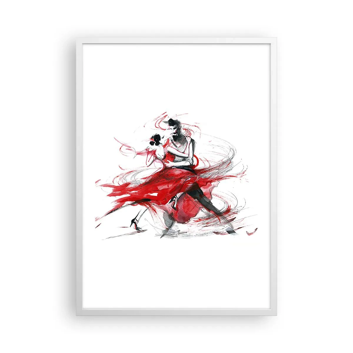 Affiche dans un cadre blanc - Poster - Tango - le rythme de la passion - 50x70 cm