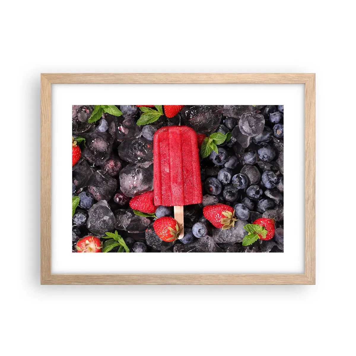 Affiche dans un chêne clair - Poster - Le goût d’un été chaud - 40x30 cm