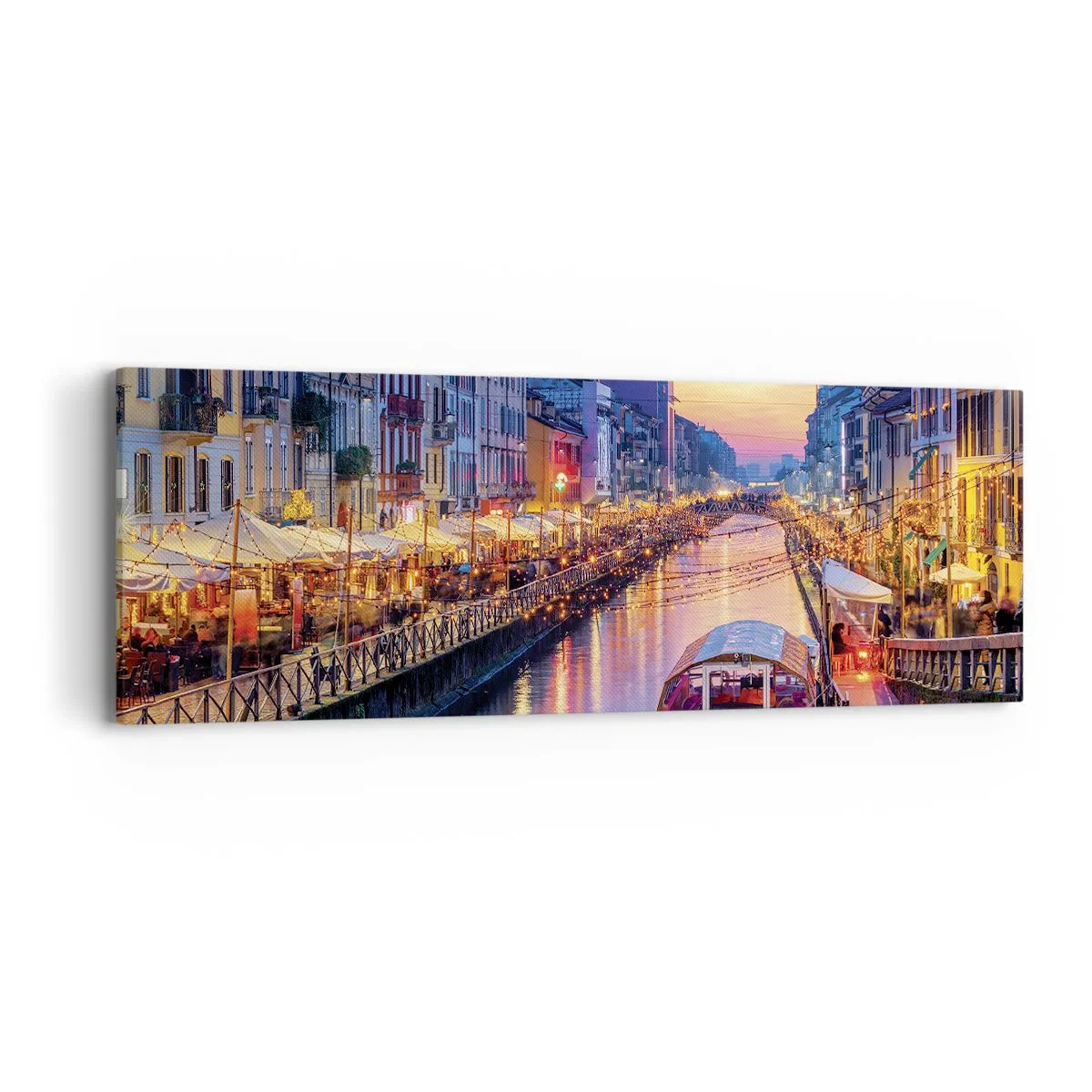 Impression sur toile - Image sur toile - Soirée de lumière et de jeu - 90x30 cm