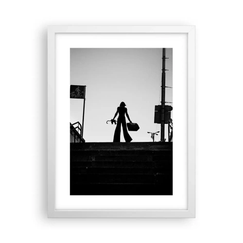 Affiche dans un cadre blanc - Poster - Pèlerinage urbain - 30x40 cm