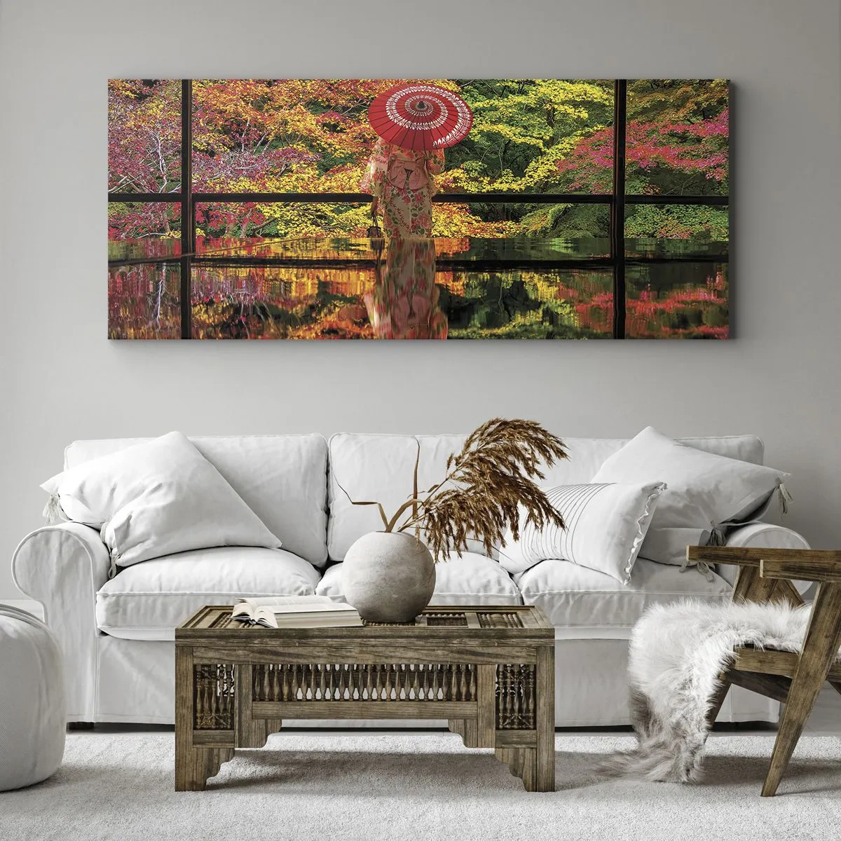 Impression sur toile - Image sur toile - Dans le temple de la nature - 100x40 cm