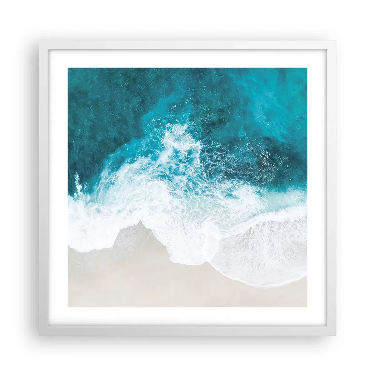 Affiche dans un cadre blanc - Poster - Caresse naturelle - 50x50 cm