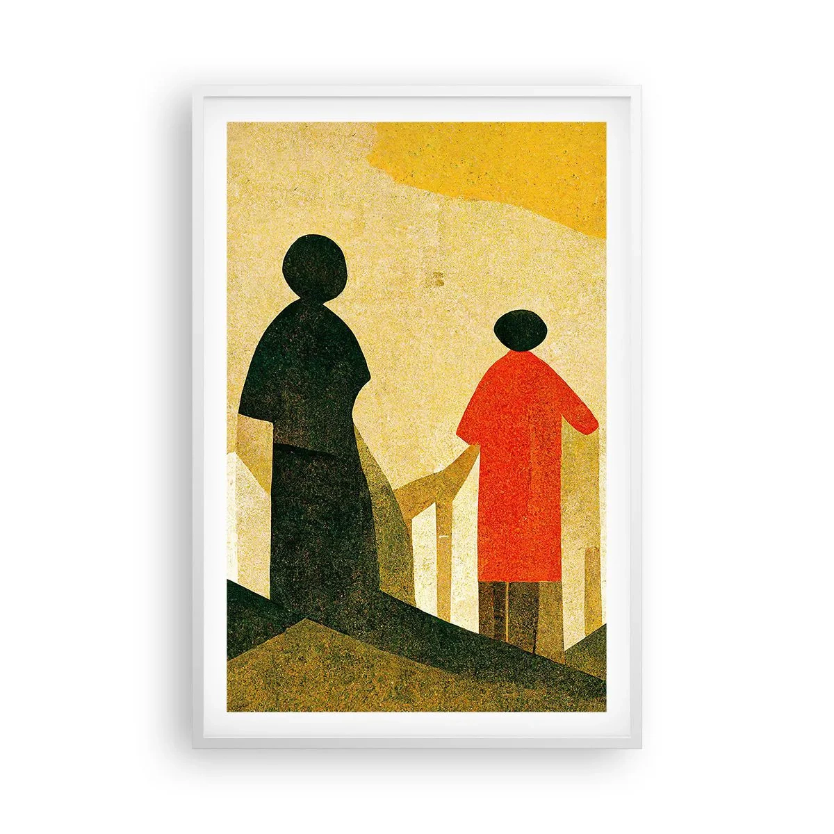 Affiche dans un cadre blanc - Poster - La route est encore longue - 61x91 cm