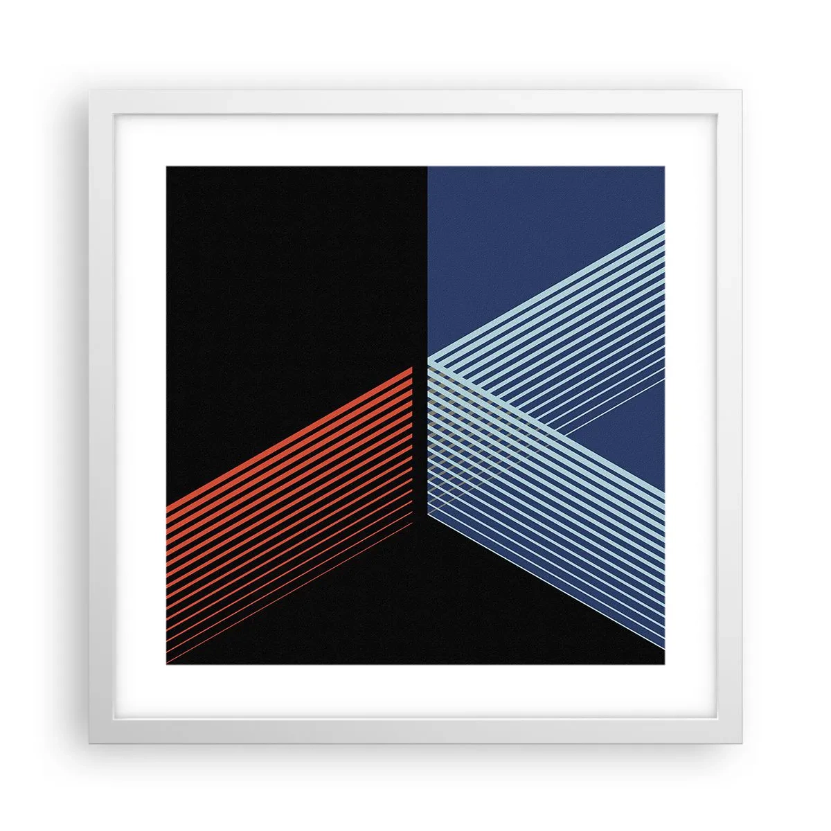 Affiche dans un cadre blanc - Poster - Histoire simple - 40x40 cm