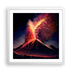 Affiche dans un cadre blanc - Poster - Beauté et horreur - 50x50 cm