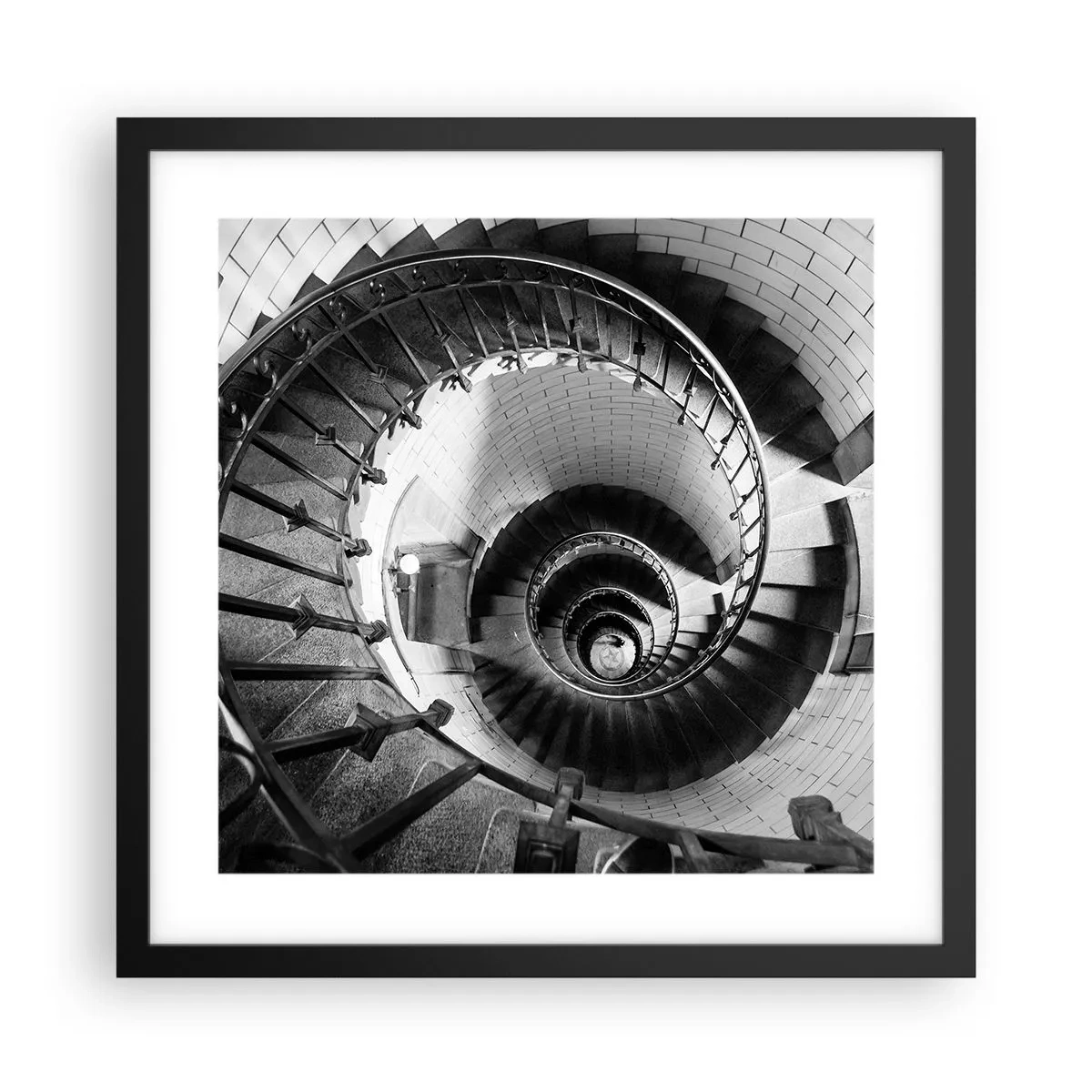 Affiche dans un cadre noir - Poster - De plus en plus haut - 40x40 cm