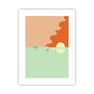 Affiche - Poster - Paysage idéal de la mer - 30x40 cm