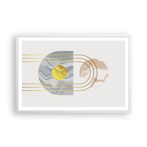 Affiche dans un cadre blanc - Poster - Clareté et brillance - 91x61 cm