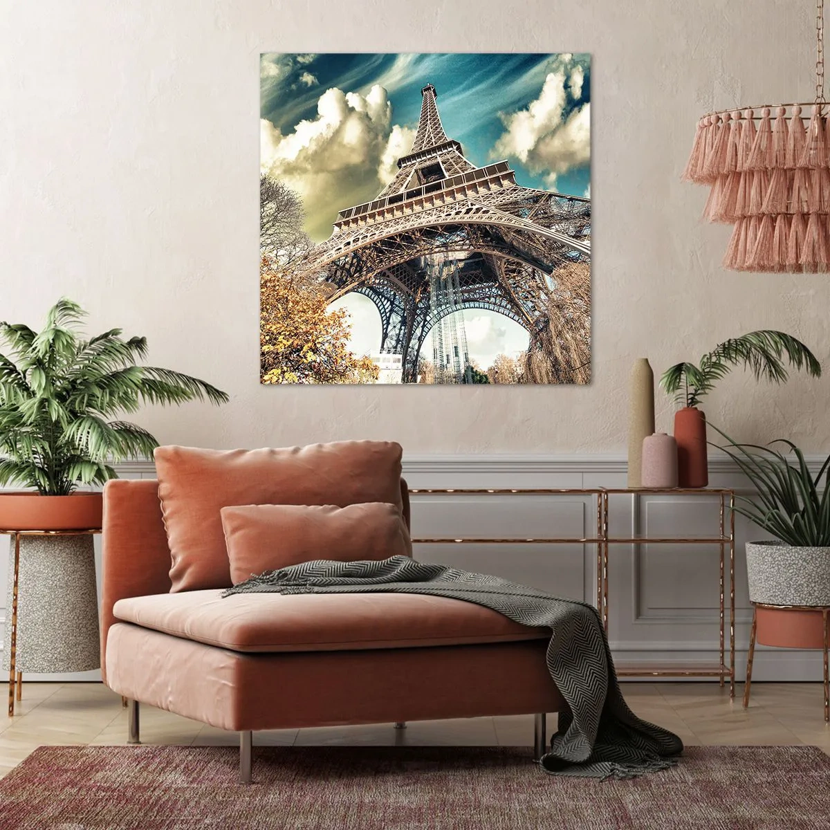 Impression sur toile - Image sur toile - Et en automne à Paris... - 50x50 cm