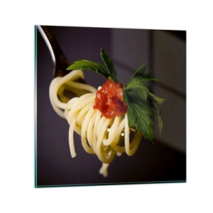 Impression sur verre - Image sur verre - Une bouchée savoureuse - 60x60 cm