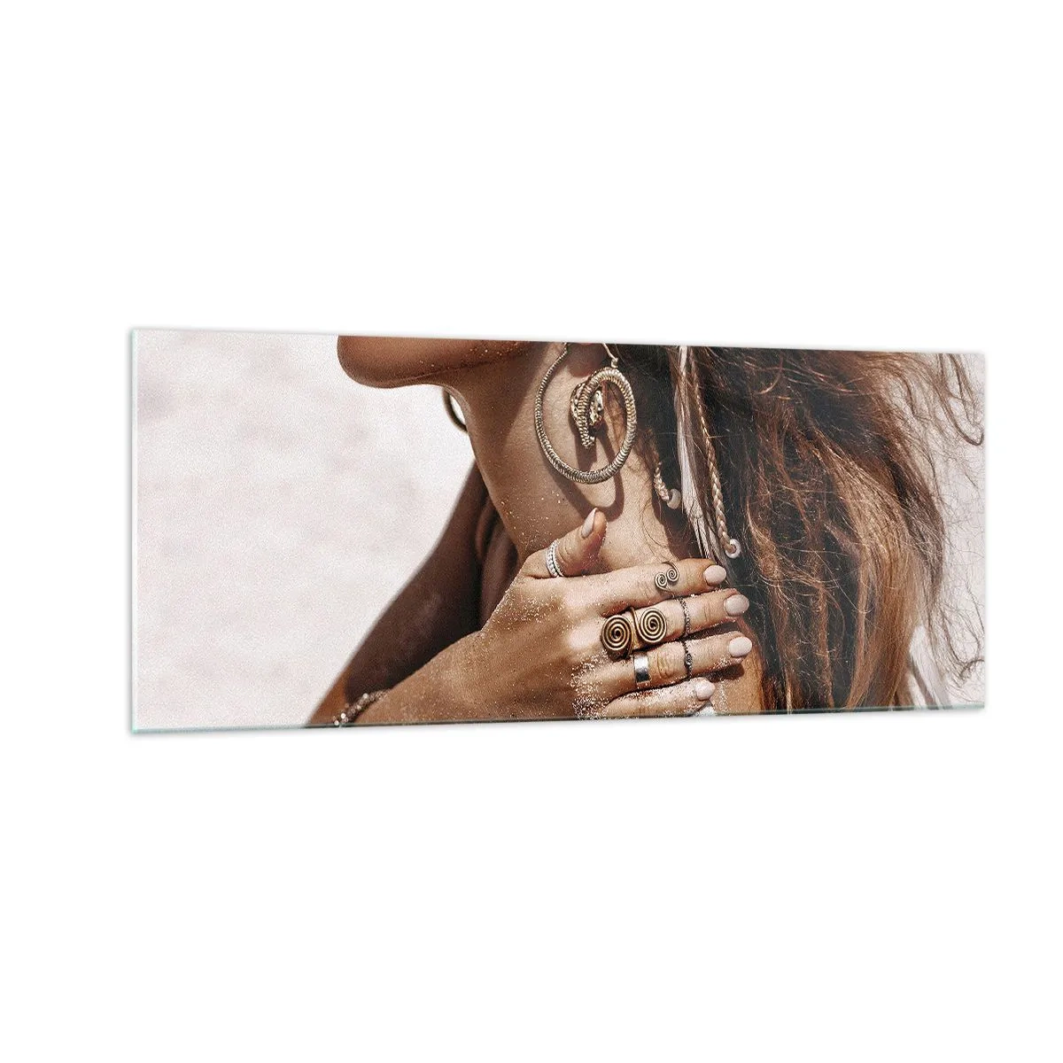 Impression sur verre - Image sur verre - Reine des plages sauvages - 100x40 cm