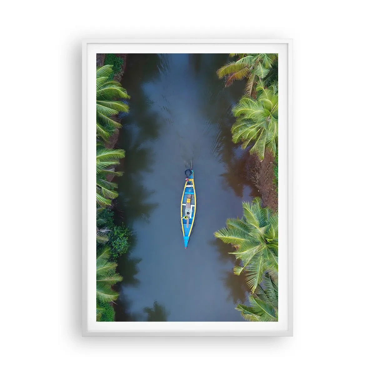 Affiche dans un cadre blanc - Poster - Sur un sentier tropical - 70x100 cm