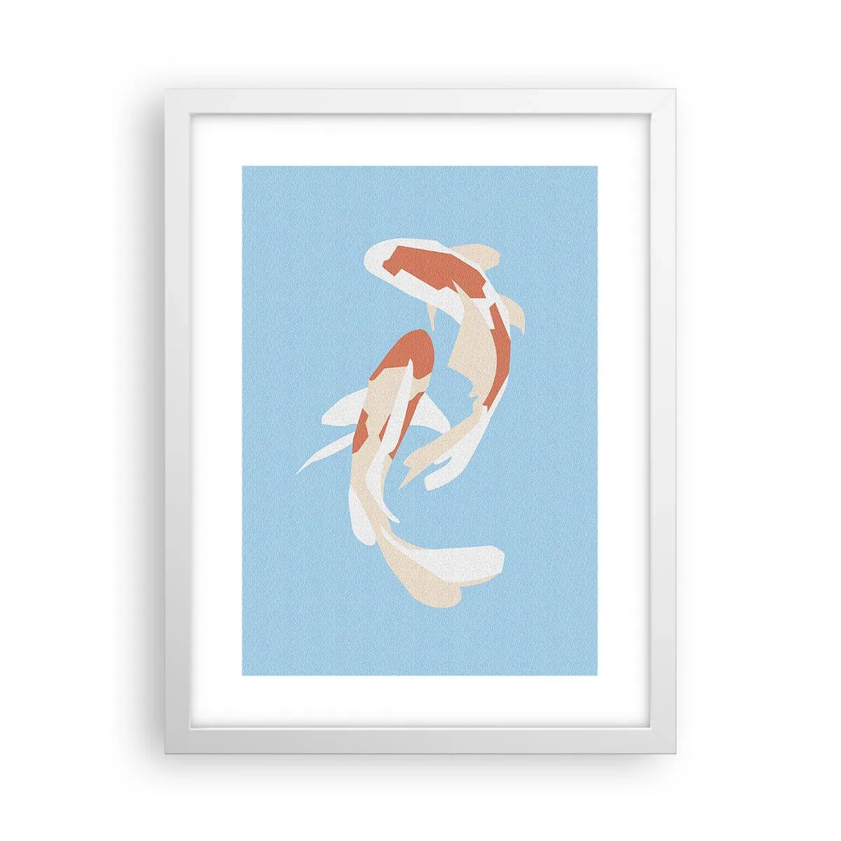 Affiche dans un cadre blanc - Poster - Natation synchronisée spontanée - 30x40 cm