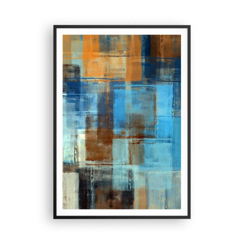 Affiche dans un cadre noir - Poster - A travers le voile bleu - 70x100 cm