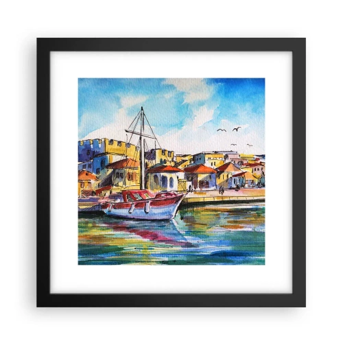 Affiche dans un cadre noir - Poster - Après-midi arc-en-ciel - 30x30 cm