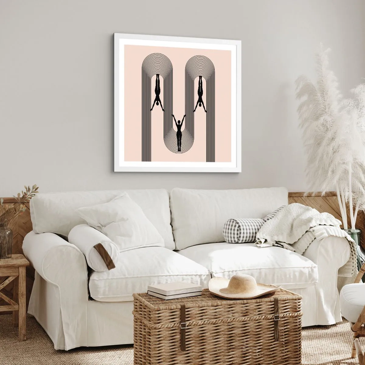 Affiche dans un cadre blanc - Poster - Les jambes en l’air - 30x30 cm