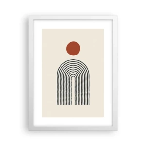 Affiche dans un cadre blanc - Poster - Le magnétisme des formes et des couleurs - 30x40 cm