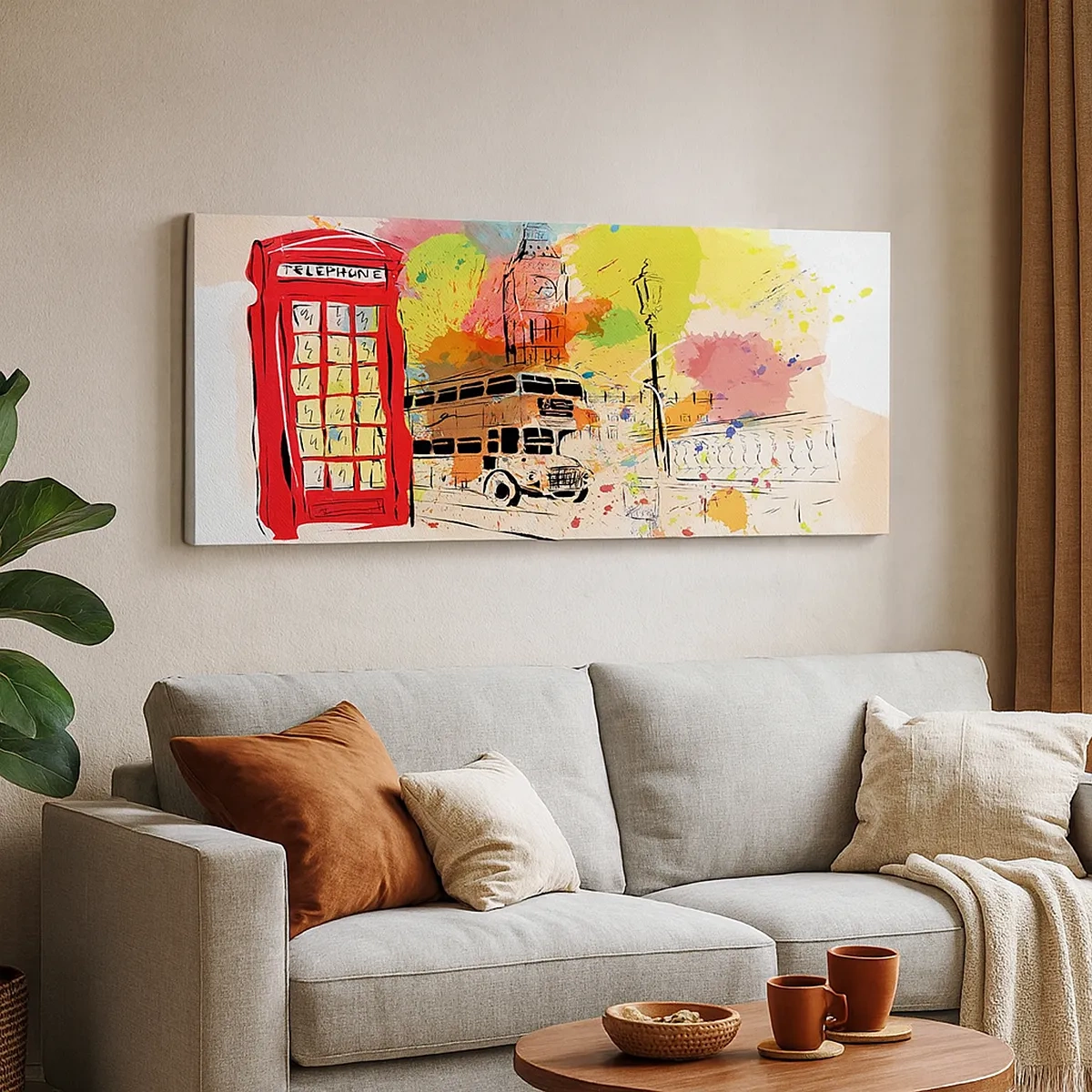 Impression sur toile - Image sur toile - La ville de la variété - 30x30 cm