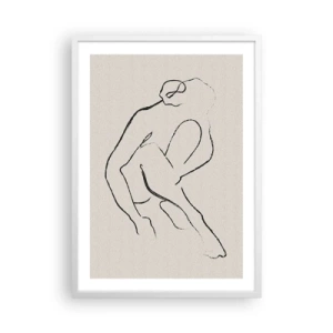 Affiche dans un cadre blanc - Poster - Croquis intime - 50x70 cm