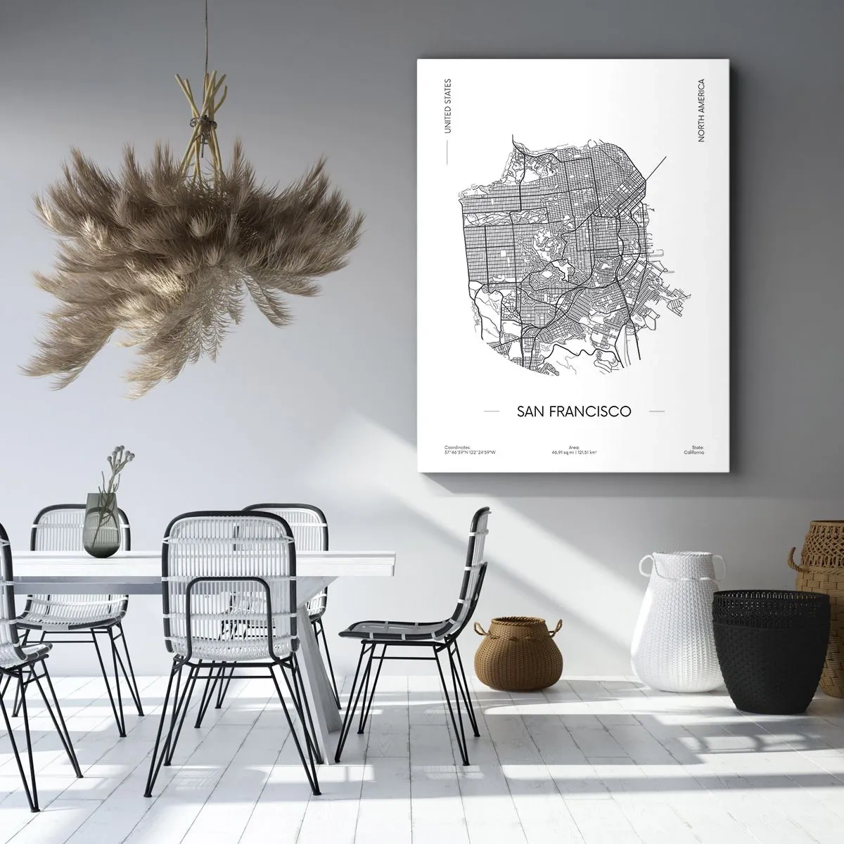 Impression sur toile - Image sur toile - Anatomie de San Fransisco - 65x120 cm