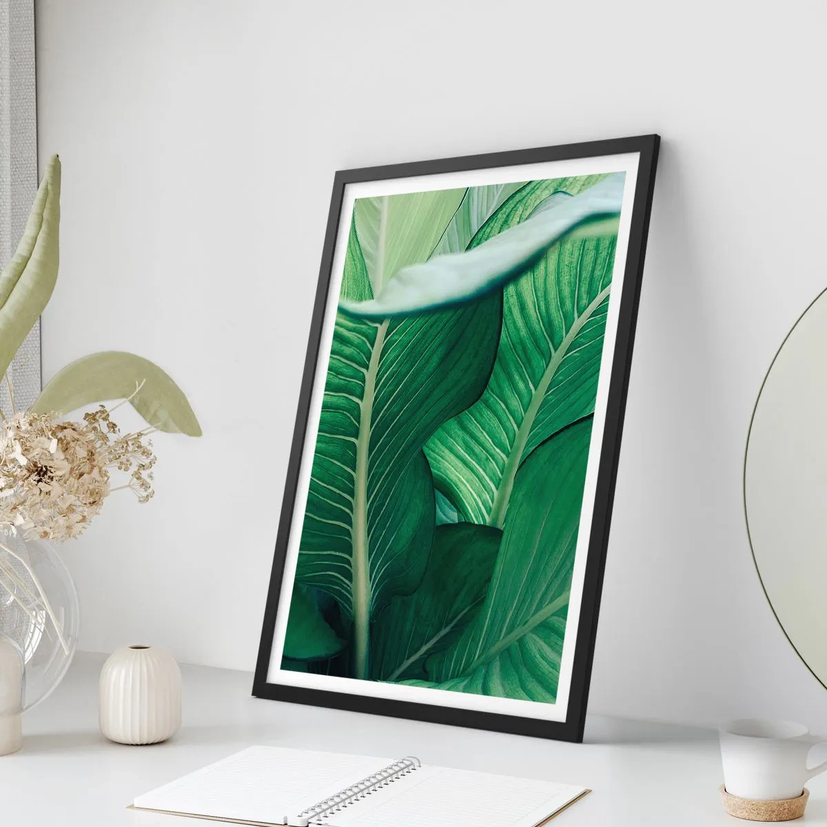 Affiche dans un cadre noir - Poster - Une vie intensément verte - 40x50 cm