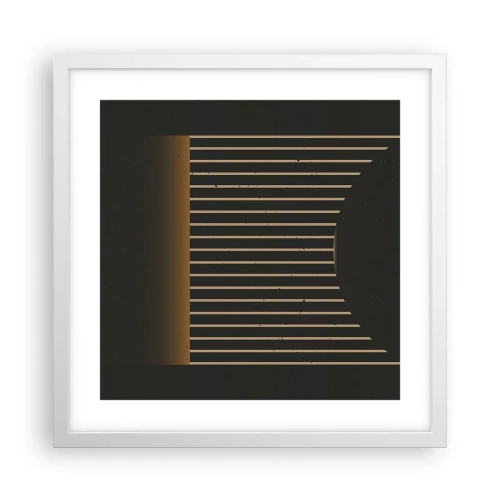 Affiche dans un cadre blanc - Poster - Explorez les ténèbres - 40x40 cm