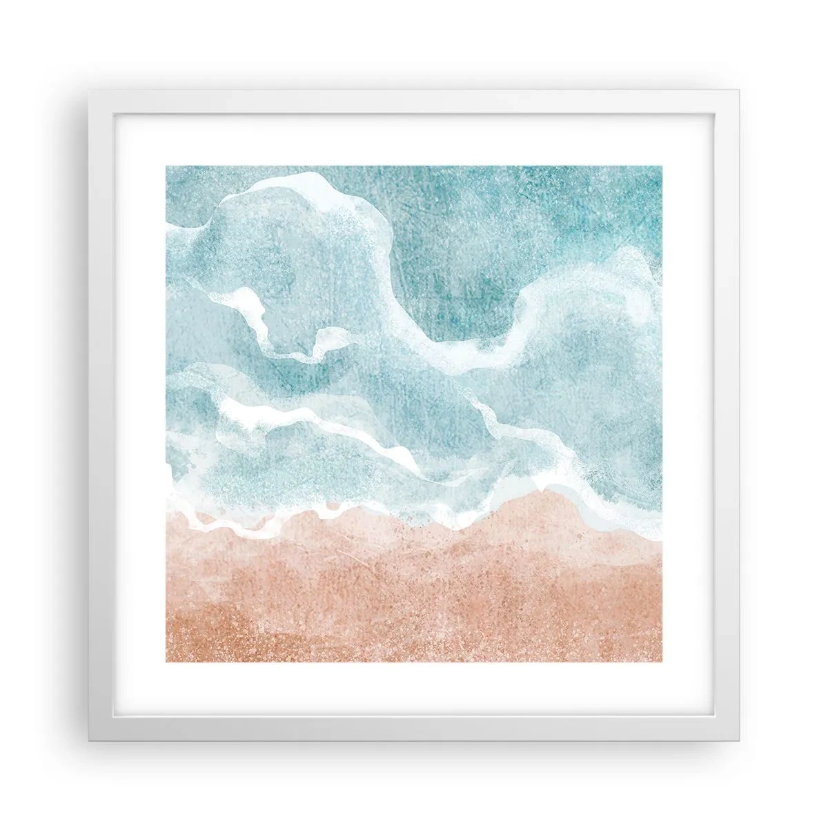 Affiche dans un cadre blanc - Poster - Abstraction du nuage - 40x40 cm