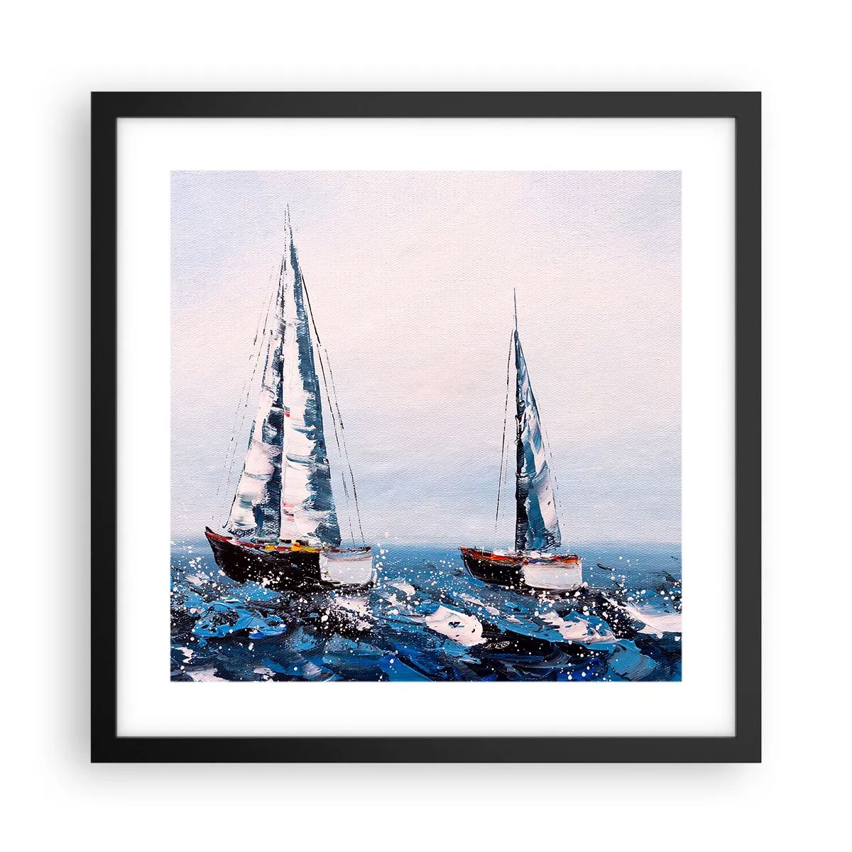 Affiche dans un cadre noir - Poster - Confrérie du vent - 40x40 cm